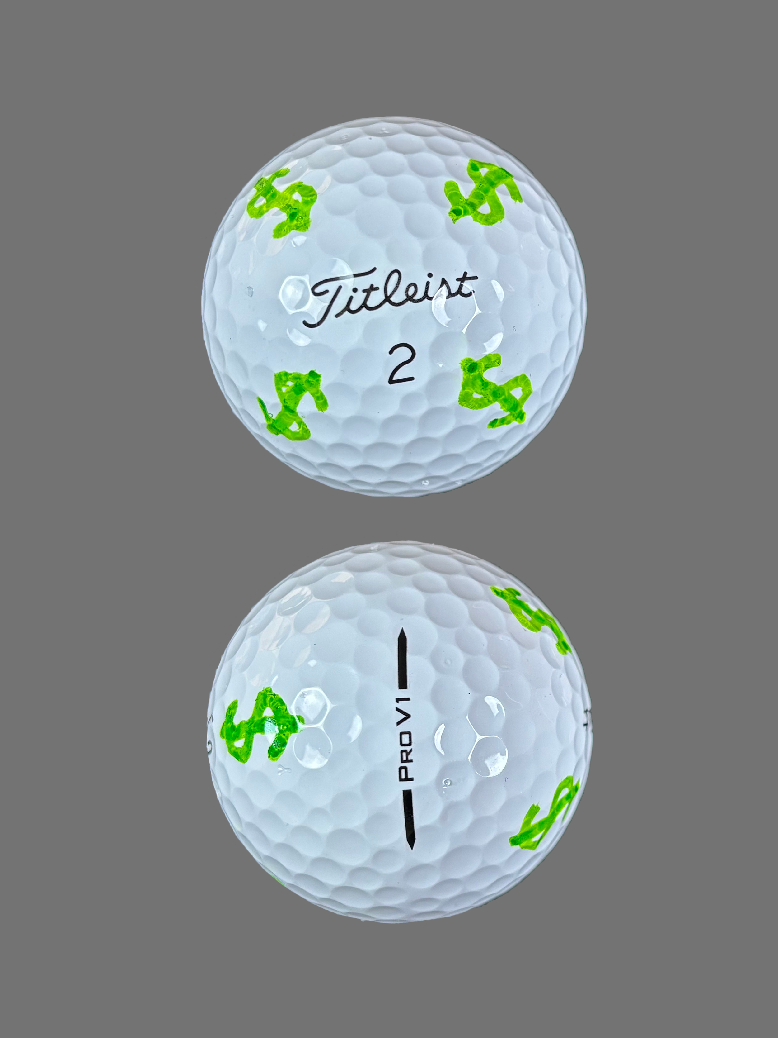 Easy Mark Dollar Sign Golf Ball Stencil