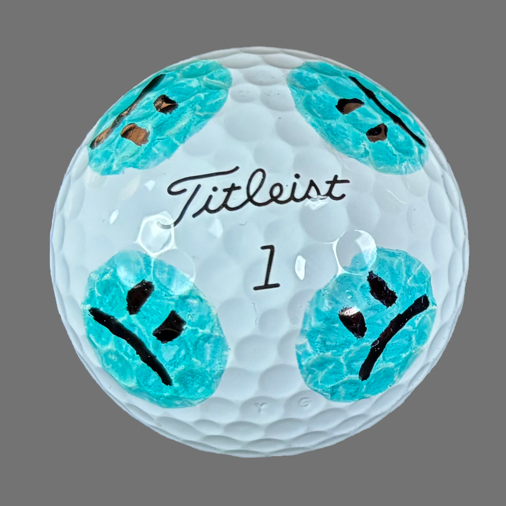 Easy Mark Frowny Face Golf Ball Stencil