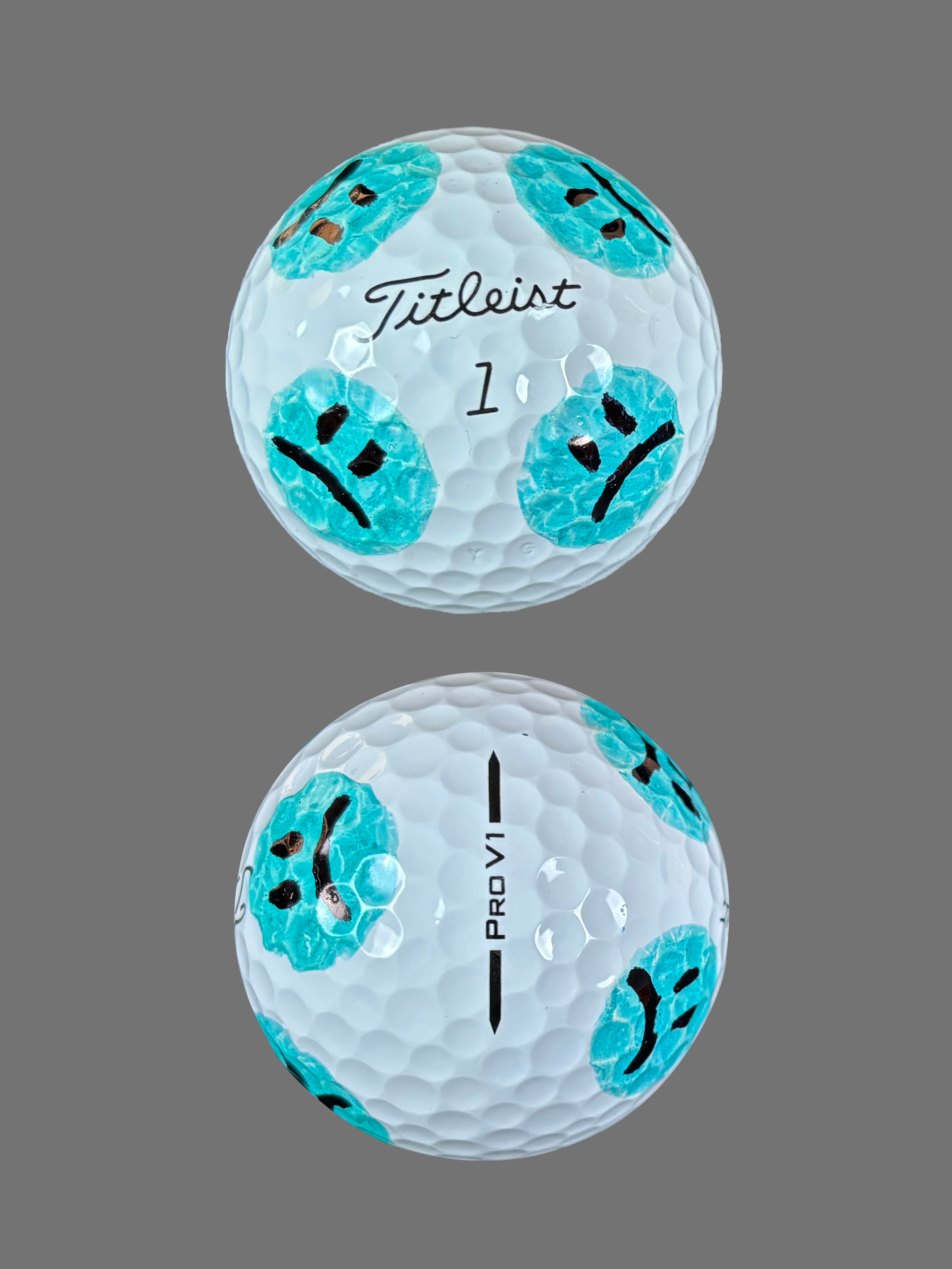 Easy Mark Frowny Face Golf Ball Stencil